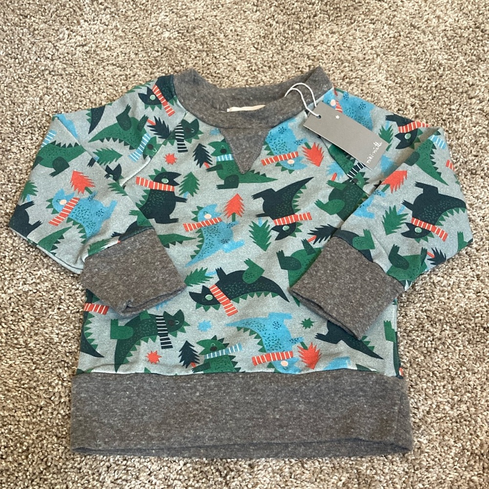 Miki Miette Dinosaur Christmas Sweatshirt NWT  SOLD AT NORDSTROM